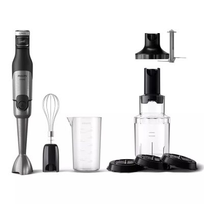 Блендер Philips погружной Series 5000, 1200Вт, 4в1, чопер XL, спиралайзер, черный (HR2684/00)