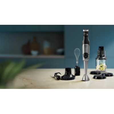 Блендер Philips погружной Series 5000, 1200Вт, 4в1, чопер XL, спиралайзер, черный (HR2684/00)