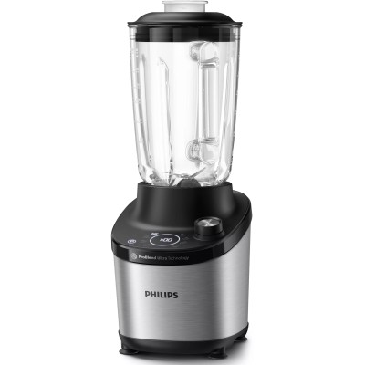 Блендер PHILIPS стационарный 1500Вт, чаша-2000мл, стекло, черный (HR3760/00)