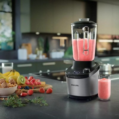 Блендер PHILIPS стационарный 1500Вт, чаша-2000мл, стекло, черный (HR3760/00)