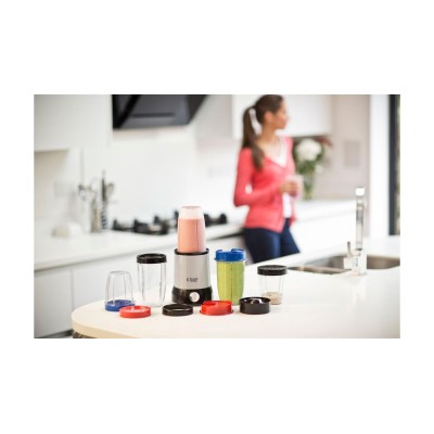 Блендер Russell Hobbs стационарный Nutri Boost 700Вт, чаша-700мл, чопер 300мл, серебристо-черный (23180-56)