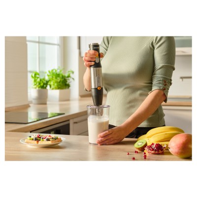 Блендер Sencor погружной 1200Вт, 5в1, чаша-800мл, вспениватель молока, черный (SHB6302BK)