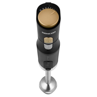 Блендер Sencor погружной 1200Вт, 6в1, чаша-800мл, вспениватель молока, черный (SHB6442BK)