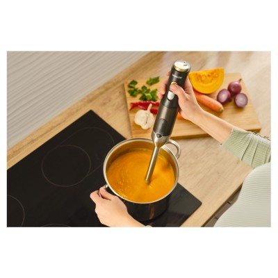 Блендер Sencor погружной 1200Вт, 6в1, чаша-800мл, вспениватель молока, черный (SHB6442BK)