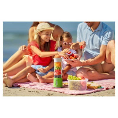 Блендер Sencor портативный для смузи 150Вт, чаша-500мл, USB-C, бело-зеленый (SBL131GR)