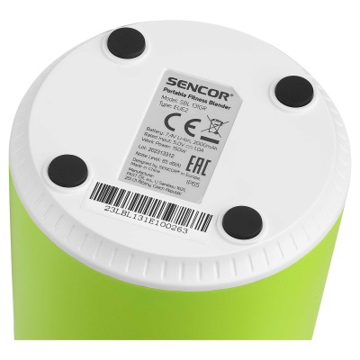 Блендер Sencor портативный для смузи 150Вт, чаша-500мл, USB-C, бело-зеленый (SBL131GR)