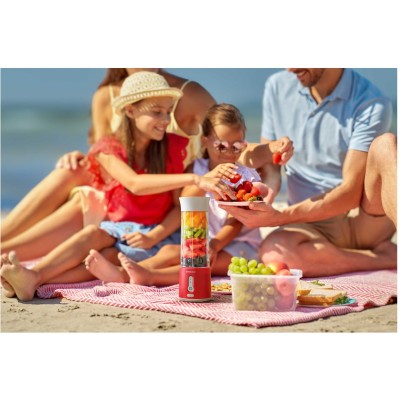 Блендер Sencor портативный для смузи 150Вт, чаша-500мл, USB-C, бело-красный (SBL134RD)