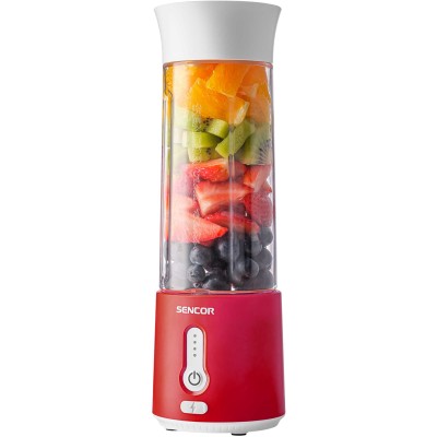 Блендер Sencor портативный для смузи 150Вт, чаша-500мл, USB-C, бело-красный (SBL134RD)