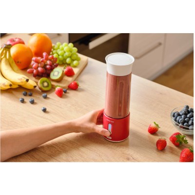 Блендер Sencor портативный для смузи 150Вт, чаша-500мл, USB-C, бело-красный (SBL134RD)