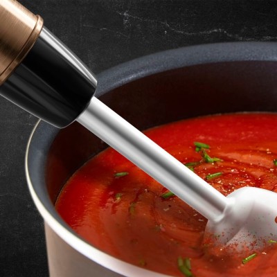 Блендер Tefal погружной Quickchef 1000Вт, 3в1, чаша-800мл, чопер-500мл, турборежим, бронзово-черный (HB656G10)