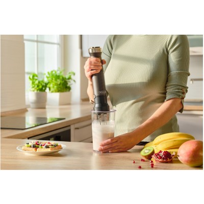 Блендер погружной Sencor 1500Вт, 10в1, чаша-800мл, мельница для специй, вспениватель молока, черный (SHB6552BK)