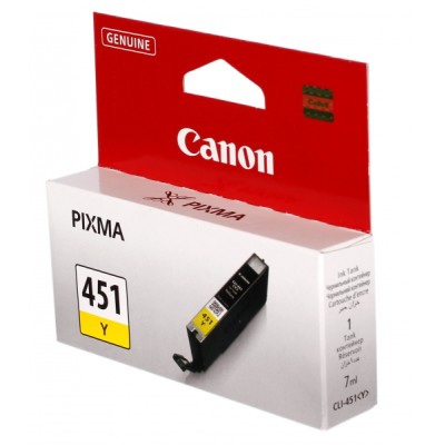 Картридж Canon CLI-451Y (Yellow) PIXMA MG5440/MG6340 (6526B001)