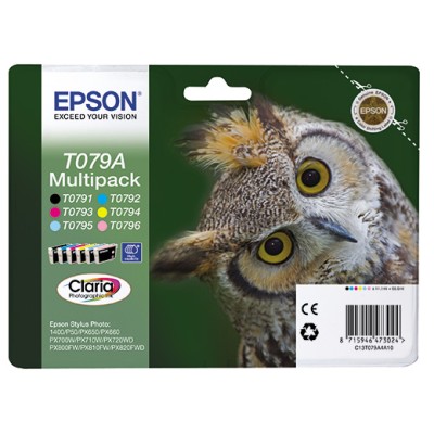 Картридж Epson StPhoto P50/PX660/PX720WD/PX820FWD Bundle (Bk,C,M,Y,LC,LM) (C13T079A4A10)