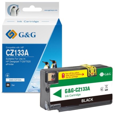 Картридж G&G для HP No.711 Designjet T120/T520 ePrinter Black (80мл) (G&G-CZ133A)