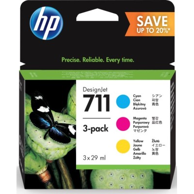 Купити Картридж HP No.711 DesignJet T120/T125/T130/T520 CYM (3*28ml) Тройная упаковка (P2V32A)