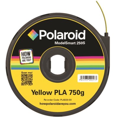 Картридж для 3D ручки Polaroid ModelSmart 250s PLA, 1.75мм, 0.75кг, желтый (3D-FL-PL-6020-00)