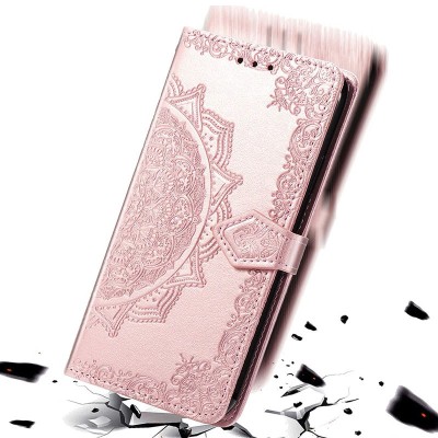 Кожаный чехол (книжка) Art Case с визитницей для Oppo A54 4G Розовый