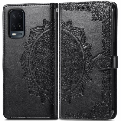 Кожаный чехол (книжка) Art Case с визитницей для Oppo A54 4G Черный