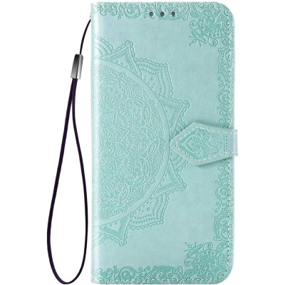Кожаный чехол (книжка) Art Case с визитницей для Realme 5 / 6i Бирюзовый