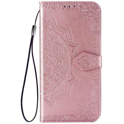 Кожаный чехол (книжка) Art Case с визитницей для Realme 5 / 6i Розовый