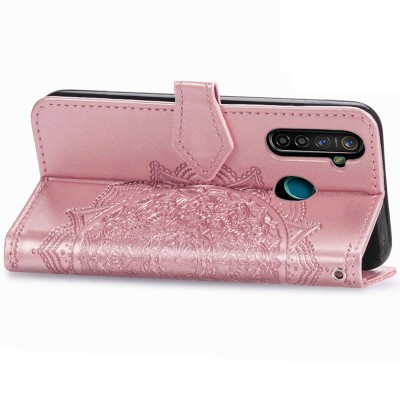 Кожаный чехол (книжка) Art Case с визитницей для Realme 5 / 6i Розовый