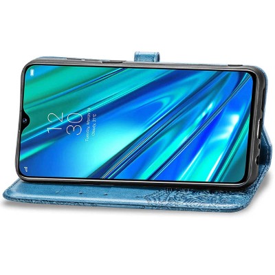 Кожаный чехол (книжка) Art Case с визитницей для Realme 5 / 6i Синий