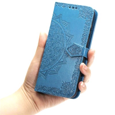 Кожаный чехол (книжка) Art Case с визитницей для Realme 5 / 6i Синий