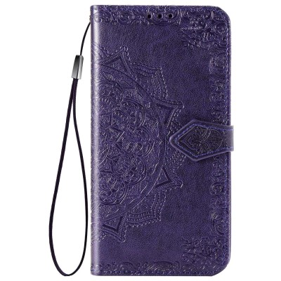 Кожаный чехол (книжка) Art Case с визитницей для Realme 5 / 6i Фиолетовый