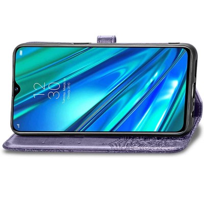 Кожаный чехол (книжка) Art Case с визитницей для Realme 5 / 6i Фиолетовый