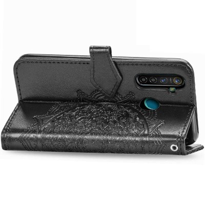 Кожаный чехол (книжка) Art Case с визитницей для Realme 5 / 6i Черный