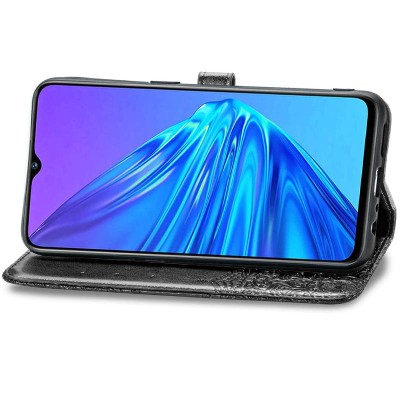 Кожаный чехол (книжка) Art Case с визитницей для Realme 5 / 6i Черный