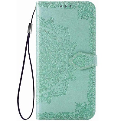 Кожаный чехол (книжка) Art Case с визитницей для Realme C11 Бирюзовый