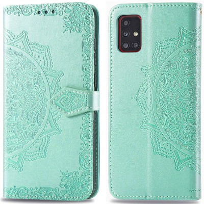 Кожаный чехол (книжка) Art Case с визитницей для Samsung Galaxy M31s Бирюзовый