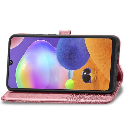 Кожаный чехол (книжка) Art Case с визитницей для Samsung Galaxy M31s Розовый