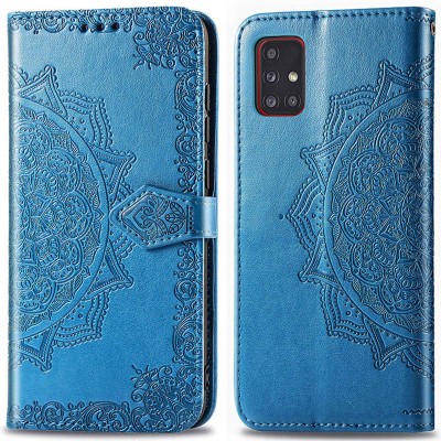 Кожаный чехол (книжка) Art Case с визитницей для Samsung Galaxy M31s Синий