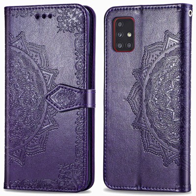 Кожаный чехол (книжка) Art Case с визитницей для Samsung Galaxy M31s Фиолетовый