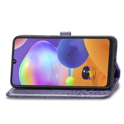 Кожаный чехол (книжка) Art Case с визитницей для Samsung Galaxy M31s Фиолетовый