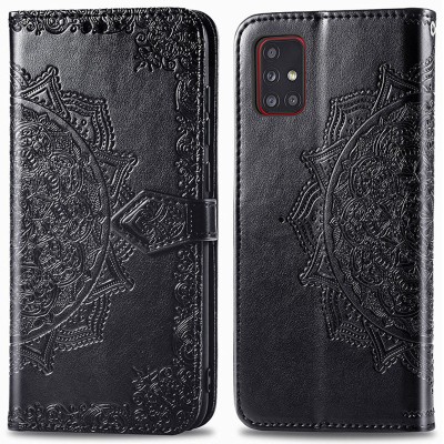 Кожаный чехол (книжка) Art Case с визитницей для Samsung Galaxy M31s Черный