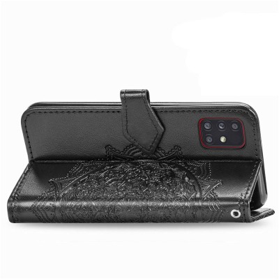 Кожаный чехол (книжка) Art Case с визитницей для Samsung Galaxy M31s Черный