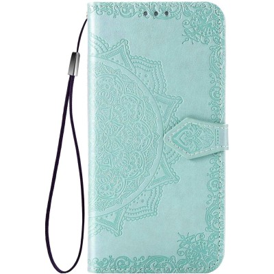 Кожаный чехол (книжка) Art Case с визитницей для TECNO Spark 6 Бирюзовый