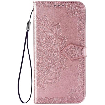 Кожаный чехол (книжка) Art Case с визитницей для TECNO Spark 6 Розовый