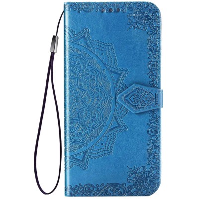 Кожаный чехол (книжка) Art Case с визитницей для TECNO Spark 6 Синий