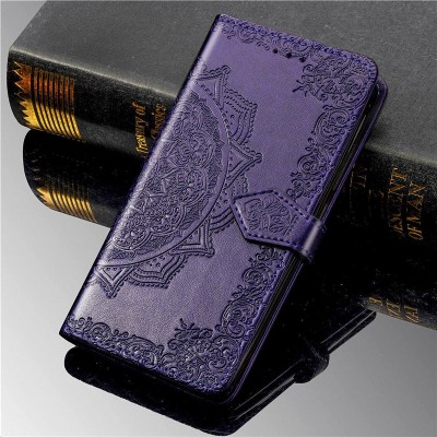 Кожаный чехол (книжка) Art Case с визитницей для TECNO Spark 6 Фиолетовый