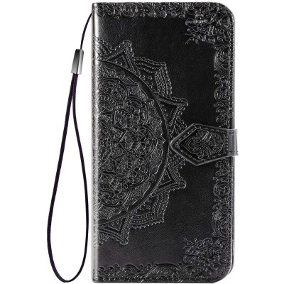 Кожаный чехол (книжка) Art Case с визитницей для TECNO Spark 6 Черный