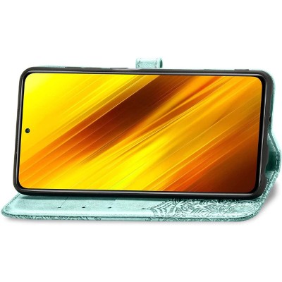 Кожаный чехол (книжка) Art Case с визитницей для Xiaomi Redmi Note 10 / Note 10s Бирюзовый