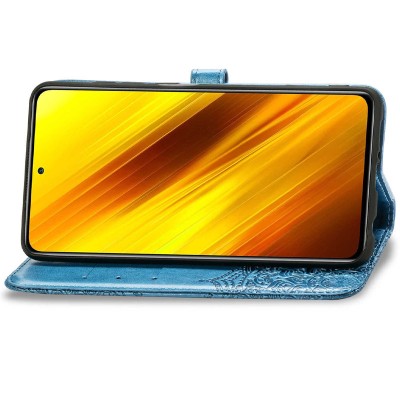 Кожаный чехол (книжка) Art Case с визитницей для Xiaomi Redmi Note 10 / Note 10s Синий