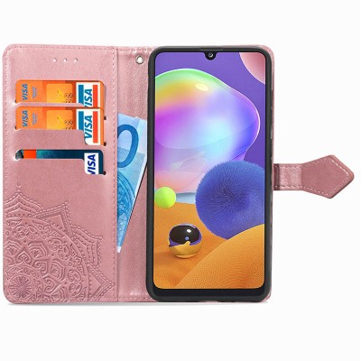 Кожаный чехол (книжка) Art Case с визитницей для ZTE Blade A5 (2020) Розовый