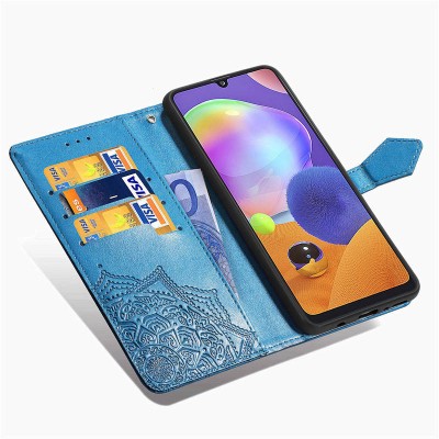 Кожаный чехол (книжка) Art Case с визитницей для ZTE Blade v2020 Синий