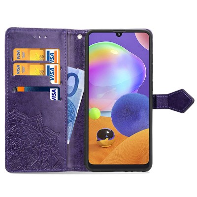 Кожаный чехол (книжка) Art Case с визитницей для ZTE Blade v2020 Фиолетовый