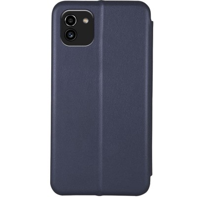 Кожаный чехол (книжка) Classy для Samsung Galaxy A03 Темно-синий